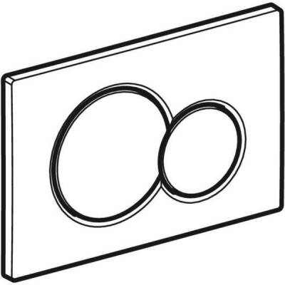 Geberit kumanda kapağı Sigma01, 2 kademeli deşarj için: Siyah RAL 9005 - GEBERİT (1)