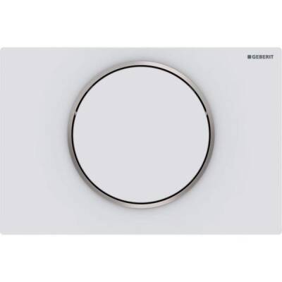 Geberit kumanda kapağı Sigma10, deşarj durdurmalı kumanda için: mat beyaz, temizliği kolay kaplamalı, parlak - GEBERİT