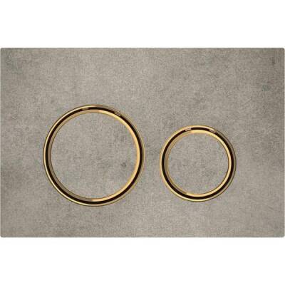 Geberit kumanda kapağı Sigma21, 2 kademeli deşarj için, metal rengi pirinç: pirinç, beton görünümü - GEBERİT