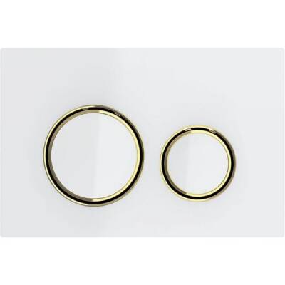 Geberit kumanda kapağı Sigma21, 2 kademeli deşarj için, metal rengi pirinç: pirinç, beyaz - GEBERİT