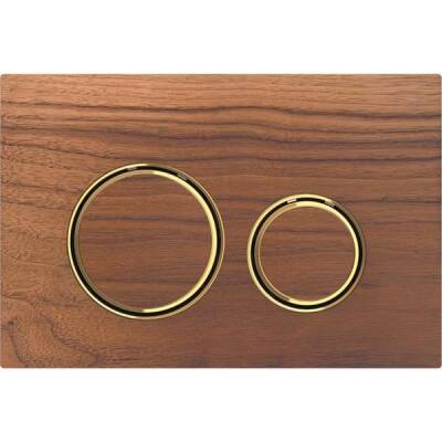 Geberit kumanda kapağı Sigma21, 2 kademeli deşarj için, metal rengi pirinç: pirinç, ceviz - GEBERİT