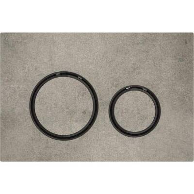 Geberit kumanda kapağı Sigma21, 2 kademeli deşarj için, metal rengi siyah krom: siyah krom, beton görünümü - GEBERİT