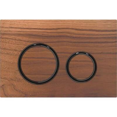 Geberit kumanda kapağı Sigma21, 2 kademeli deşarj için, metal rengi siyah krom: siyah krom, ceviz - GEBERİT