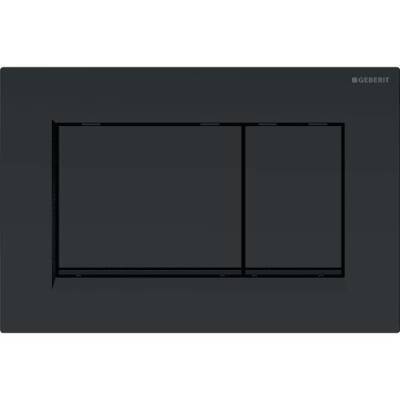 Geberit kumanda kapağı Sigma30, 2 kademeli deşarj için: mat siyah, temizliği kolay kaplamalı, siyah - GEBERİT