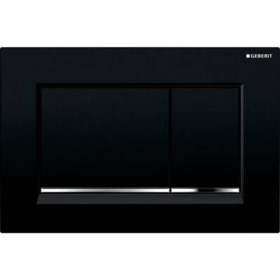 Geberit kumanda kapağı Sigma30, 2 kademeli deşarj için: siyah, parlak krom - GEBERİT