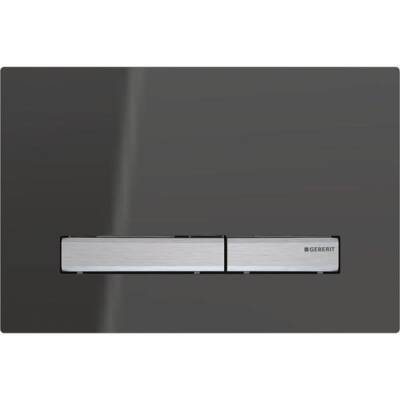 Geberit kumanda kapağı Sigma50, 2 kademeli deşarj için, metal rengi krom: krom, füme cam - GEBERİT