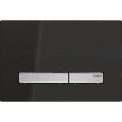 Geberit kumanda kapağı Sigma50, 2 kademeli deşarj için, metal rengi krom: krom, siyah - GEBERİT
