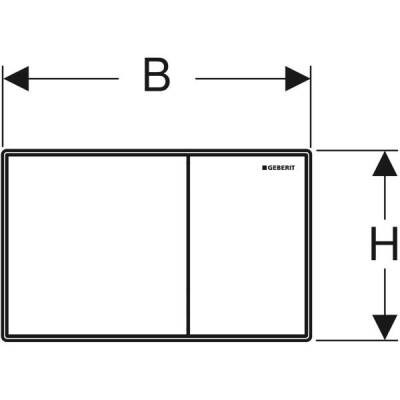 Geberit kumanda kapağı Sigma60, 2 kademeli deşarj için, hemyüz: siyah, aynalı, parlak krom - GEBERİT (1)