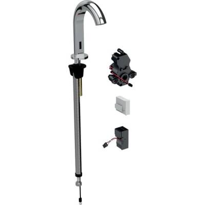 Geberit Piave lavabo bataryası, tezgah üstü, elektrikli, sıva altı fonksiyon kutusu için: Parlak krom, Mikser=Mikserli - GEBERİT