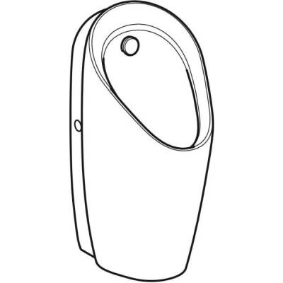 Geberit pisuvar Preda, gömme deşarj kontrolü için: Giriş=Arka, Beyaz - GEBERİT (1)