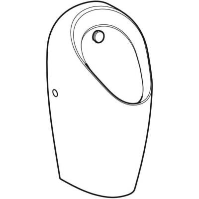 Geberit pisuvar Selva, gömme deşarj kontrolü için: Giriş=Arka, Beyaz - GEBERİT (1)