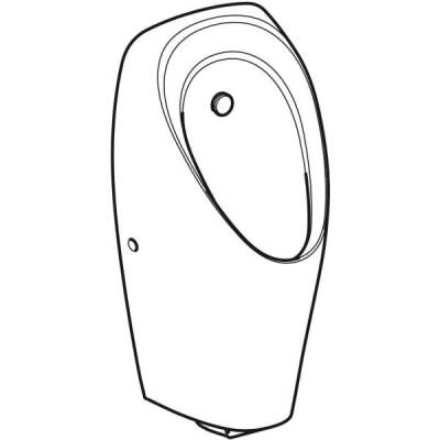 Geberit pisuvar Tamina, entegre deşarj kontrollü, pilli: Giriş=Arka, Beyaz - GEBERİT (1)