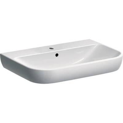 Geberit Smyle lavabo: B=70cm, T=48cm, Batarya deliği=Orta, Taşma deliği=Görünür, Beyaz - GEBERİT