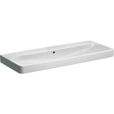 Geberit Smyle Square lavabo: B=120cm, T=48cm, Batarya deliği=Yok, Taşma deliği=Görünür, Beyaz - GEBERİT