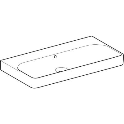 Geberit Smyle Square lavabo: B=90cm, T=48cm, Batarya deliği=Yok, Taşma deliği=Görünür, Beyaz - GEBERİT (1)