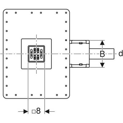 Girişte 65–90 mm şap yüksekliği için Geberit yer süzgeci: d=40mm - GEBERİT (2)