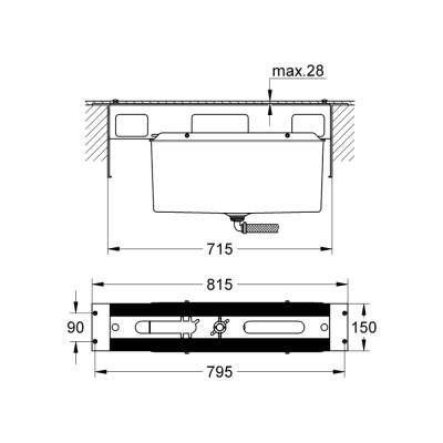 Grohe 4/5 Delikli Küvet Bataryası İçin Montaj Plakası - 29037000 - GROHE (1)