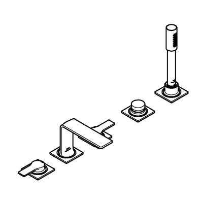 Grohe Allure 5 Delikli Küvet Bataryası - 25221GN1 - GROHE (2)