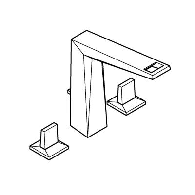 Grohe Allure Brilliant 3 Delikli Lavabo Bataryası L-Boyut - 20627000 - GROHE (2)