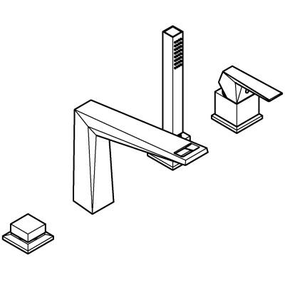 Grohe Allure Brilliant Dört Delikli Küvet Bataryası - 29405DC0 - GROHE (2)
