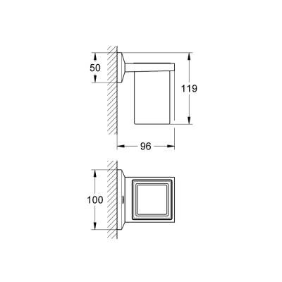 Grohe Allure Brilliant Fırçalık Tutacağı + Fırçalık - 40493000 - GROHE (1)