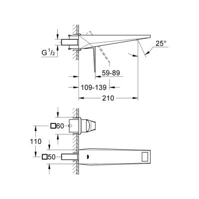 Grohe Allure Brilliant İki Delikli Lavabo Bataryası M-Boyut - 19783000 - GROHE (1)