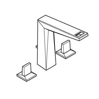 Grohe Allure Brilliant Private Collection 3 Delikli Lavabo Bataryası L-Boyut - 20668000 - GROHE (1)