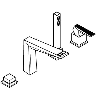 Grohe Allure Brilliant Private Collection Dört Delikli Küvet Bataryası - 29523AL0 - GROHE (1)