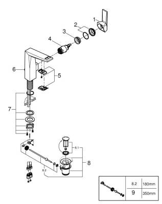Grohe Allure Brilliant Private Collection Tek Kumandalı Lavabo Bataryası 1/2' L-Boyut - 24400AL0 - GROHE (1)