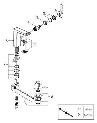 Grohe Allure Brilliant Private Collection Tek Kumandalı Lavabo Bataryası 1/2' L-Boyut - 24414DC0 - GROHE (1)