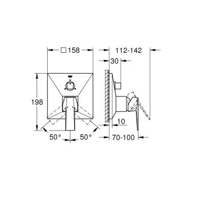 Grohe Allure Brilliant Tek Kumandalı 3 Yönlü Banyo Bataryası - 24099000 - GROHE (1)
