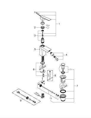 Grohe Allure Brilliant Tek Kumandalı Bide Bataryası - 24347AL0 - GROHE (1)