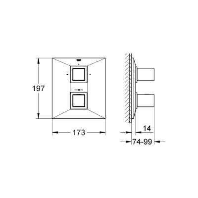 Grohe Allure Brilliant Termostatik Banyo/Duş Bataryası - 19792DA0 - GROHE (1)