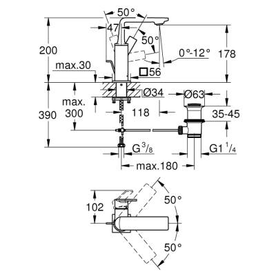 Grohe Allure Tek Kumandalı Lavabo Bataryası M - Boyut - 32757001 - GROHE (1)