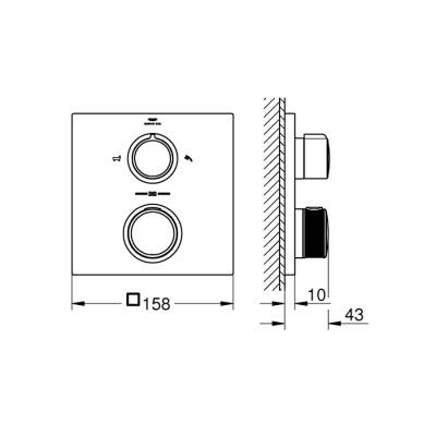Grohe Allure Thermostat For Concealed İnstallation With 2 - Way Diverter Hand Shower/Bath Filler - 19446002 - GROHE (1)