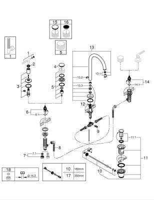 Grohe Atrio Private Collection 3 Delikli Lavabo Bataryası L-Boyut - 20593DA0 - GROHE (1)