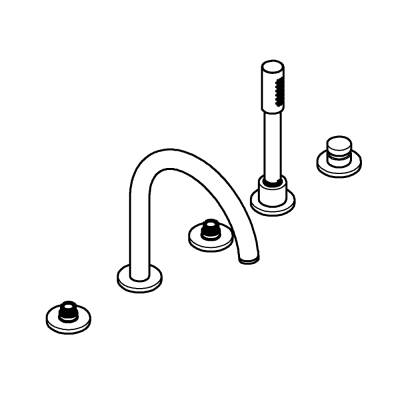 Grohe Atrio Private Collection 5 Delikli Küvet Bataryası - 25224DA0 - GROHE (2)