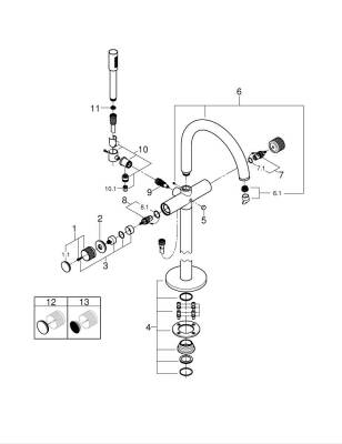 Grohe Atrio Private Collection Banyo Bataryası - 25229GL0 - GROHE (1)