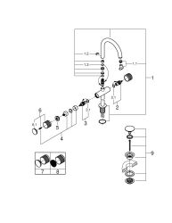 Grohe Atrio Private Collection Tek Delikli Lavabo Bataryası 1/2' Xl-Boyut - 21142AL0 - 2