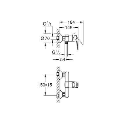 Grohe Bauloop Tek Kumandalı Duş Bataryası - 23634000 - GROHE (1)