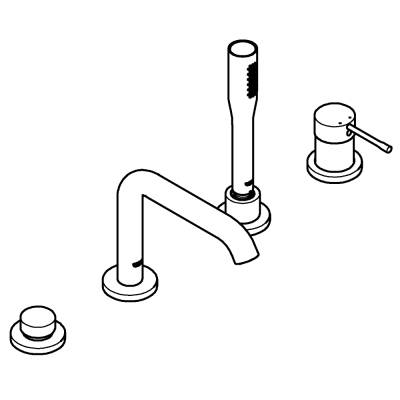 Grohe Essence Dört Delikli Küvet Bataryası - 25251001 - GROHE (2)