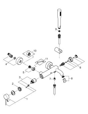 Grohe Essence Tek Kumandalı Banyo Bataryası - 25249001 - GROHE (1)