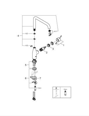 Grohe Essence Tek Kumandalı Eviye Bataryası - 30505A00 - GROHE (1)