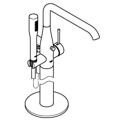 Grohe Essence Yerden Küvet Bataryası - 25248001 - GROHE (2)