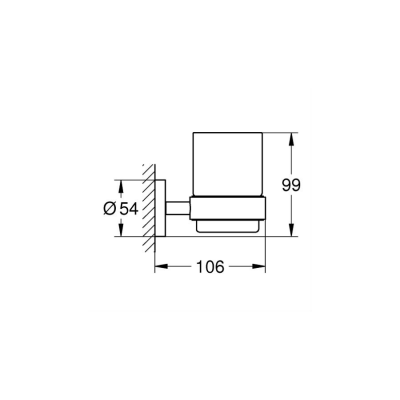 Grohe Essentials Tutamaçlı Cam Fırçalık (1022562430) - GROHE (2)