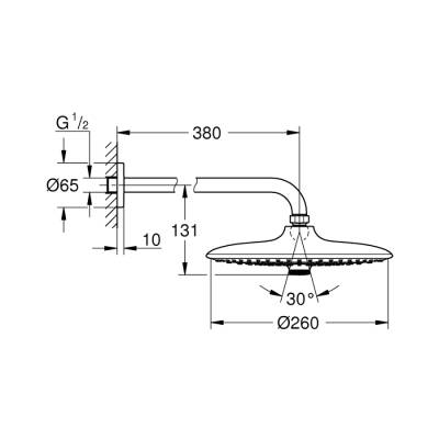 Grohe Euphoria 260 Tepe Duşu Seti 380 Mm, 3 Akışlı - 26458000 - GROHE (1)