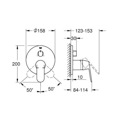 Grohe Eurocosmo Tek Kumandalı 3 Yönlü Banyo Bataryası - 24226000 - GROHE (1)