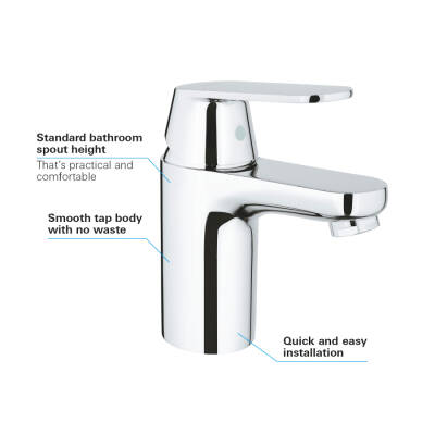 Grohe Eurocosmo Tek Kumandalı Lavabo Bataryası S-Boyut - 32824000 - GROHE (2)