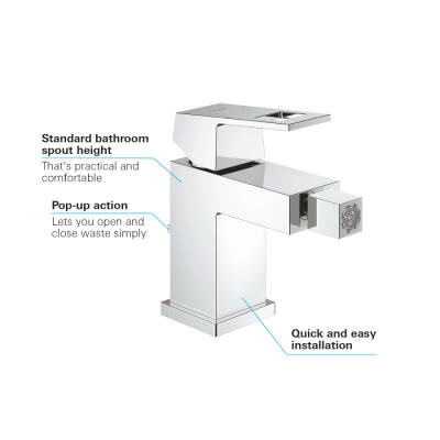 Grohe Eurocube Tek Kumandalı Bide Bataryası S-Boyut - 23138000 - GROHE (2)