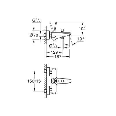 Grohe Eurodisc Joy Tek Kumandalı Banyo Bataryası - 23431Ls0 - GROHE (1)